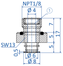 Fitting NPT1/8-male, 270.783-s