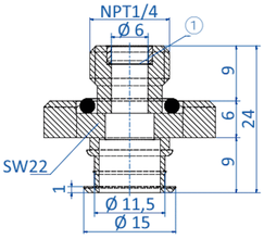 Fitting NPT1/4-male, 270.786-s