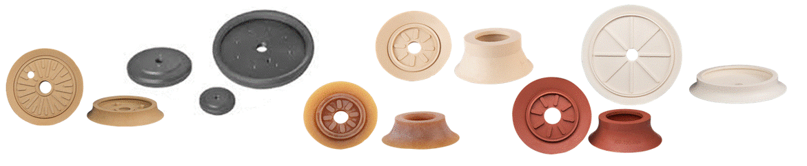 Vacuum cups for wood, glass and stone